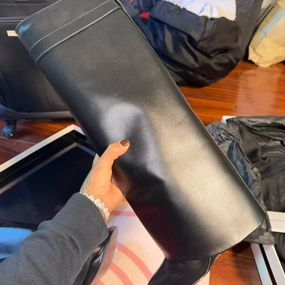 SOLD ON DPOP Givenchy Black Leather Boots with Gold Accent - Picture 13 of 15